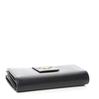 Prada Saffiano Metal Medium Wallet Black 4 of 7