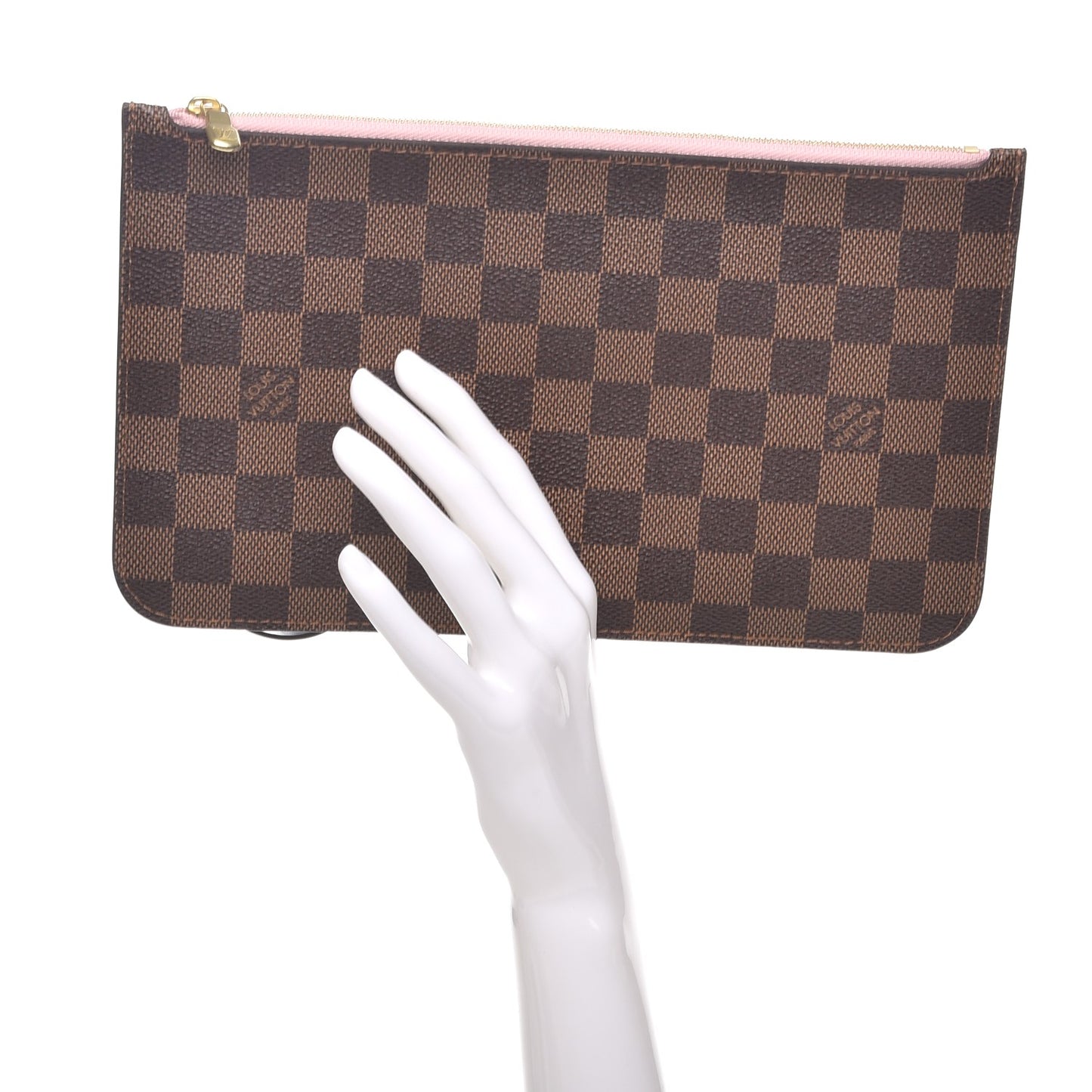 Damier Ebene Neverfull MM GM Pochette Rose Ballerine
