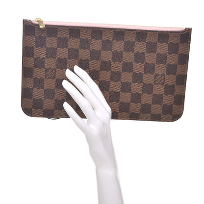 Louis Vuitton Damier Ebene Neverfull MM GM Pochette Rose Ballerine 2 of 8