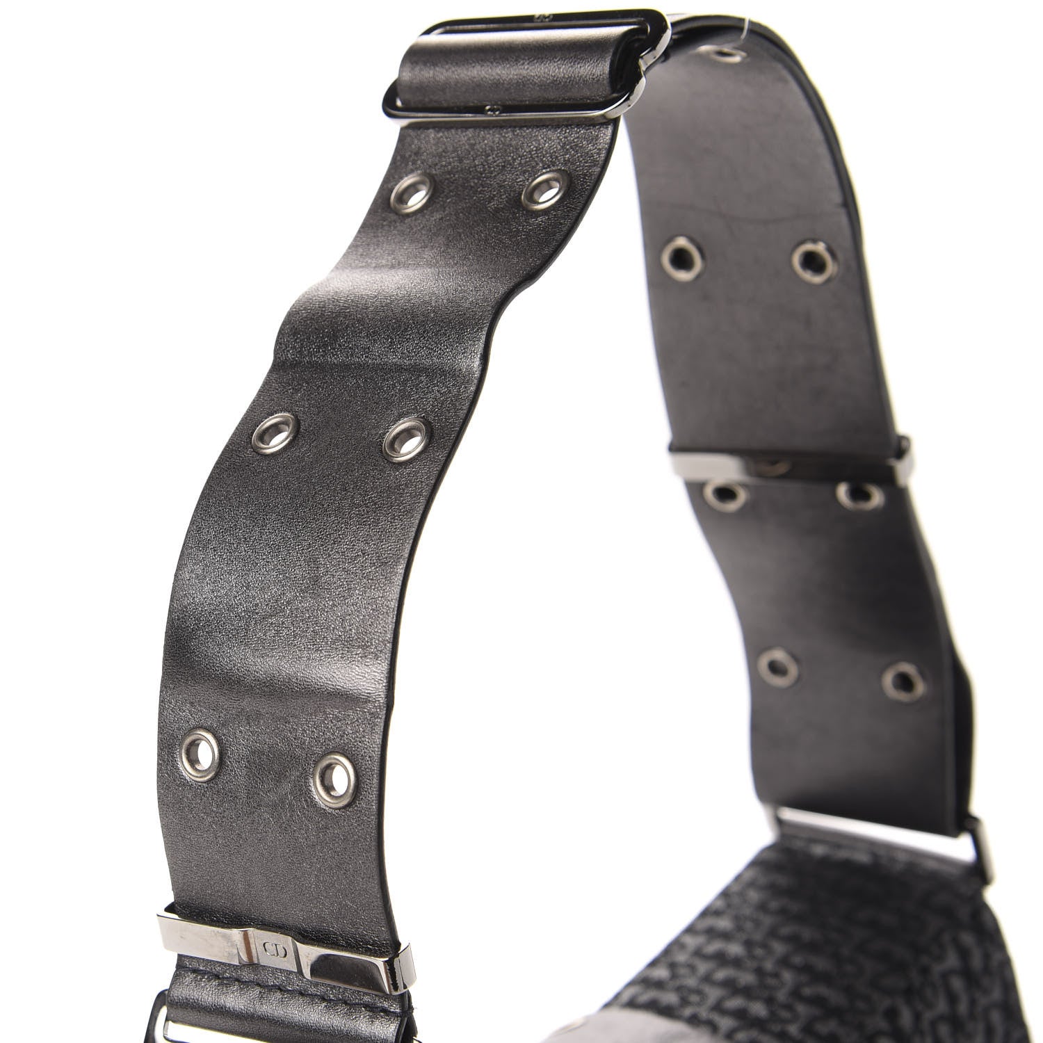 Christian Dior Metallic Monogram Street Chic Shoulder Bag Black 12 of 13