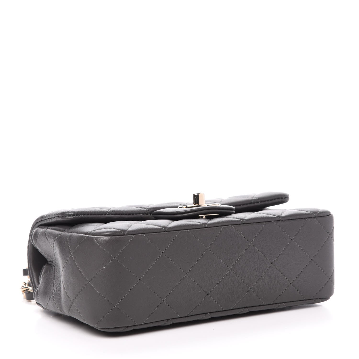 Chanel Lambskin Quilted Mini Rectangular Flap Grey 4 of 11