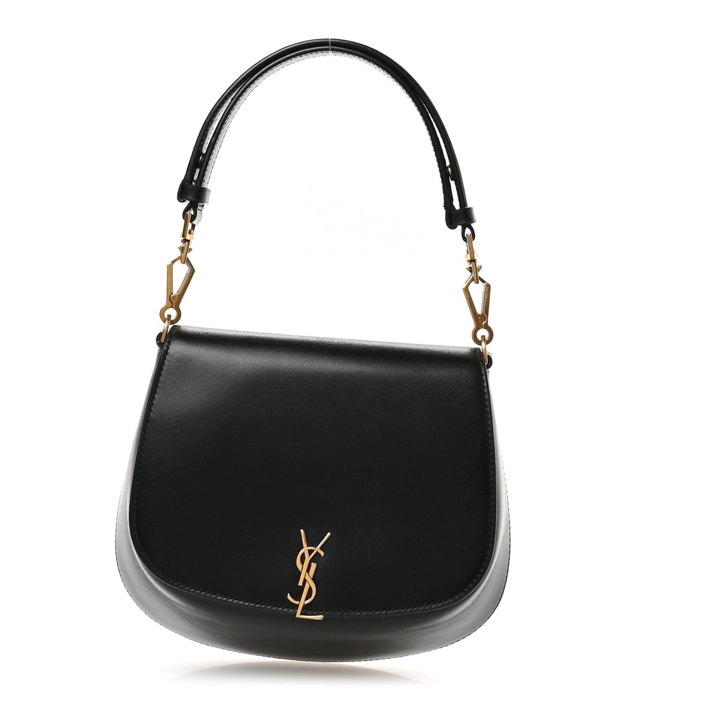 Box Calfskin Mini Voltaire Top Handle Bag Black