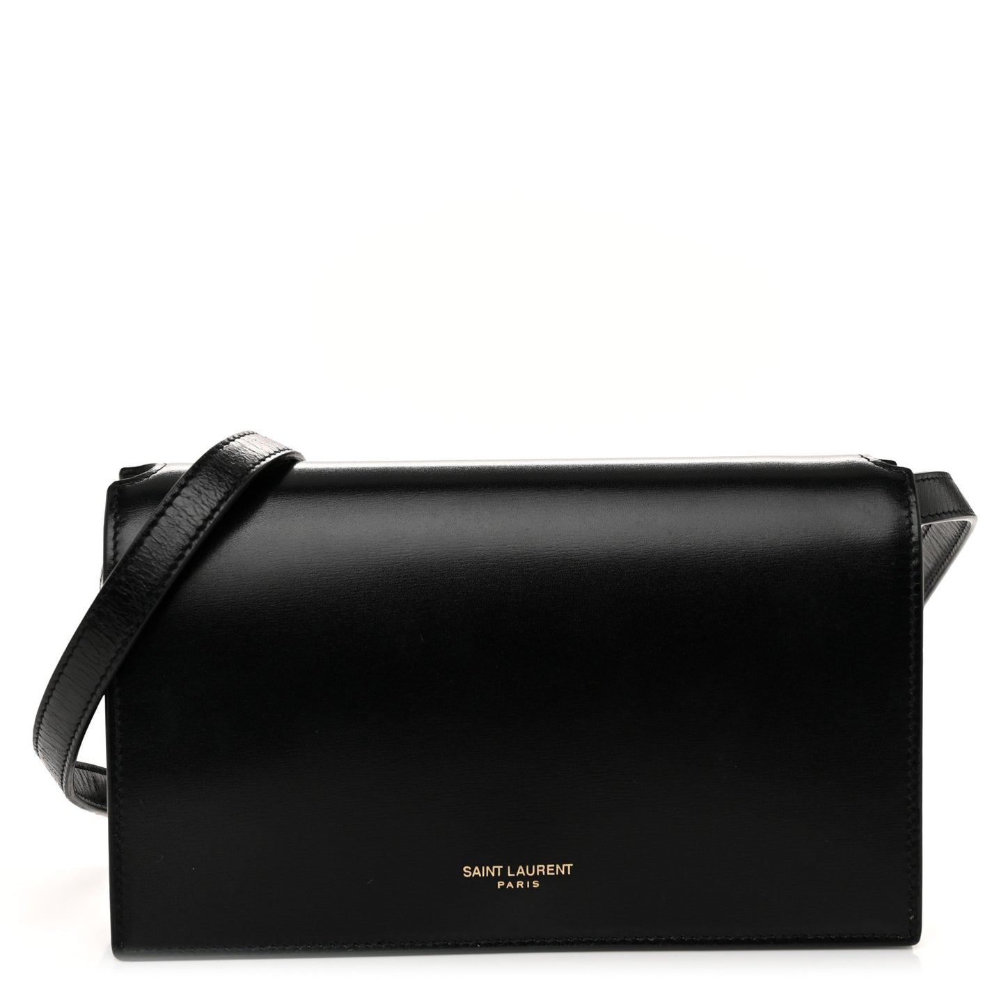 Smooth Calfskin Monogram Crossbody Bag Black