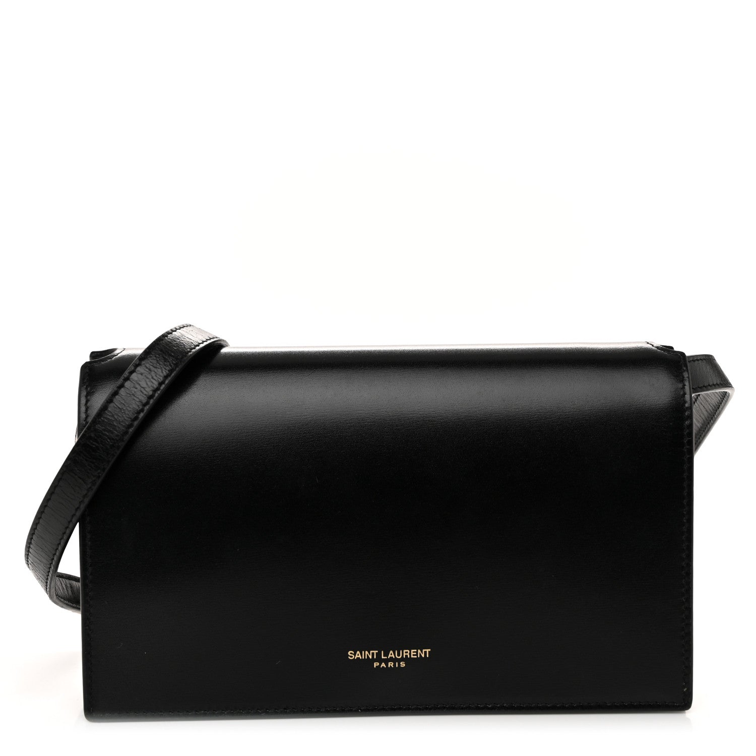 Saint Laurent Smooth Calfskin Monogram Crossbody Bag Black 1 of 10