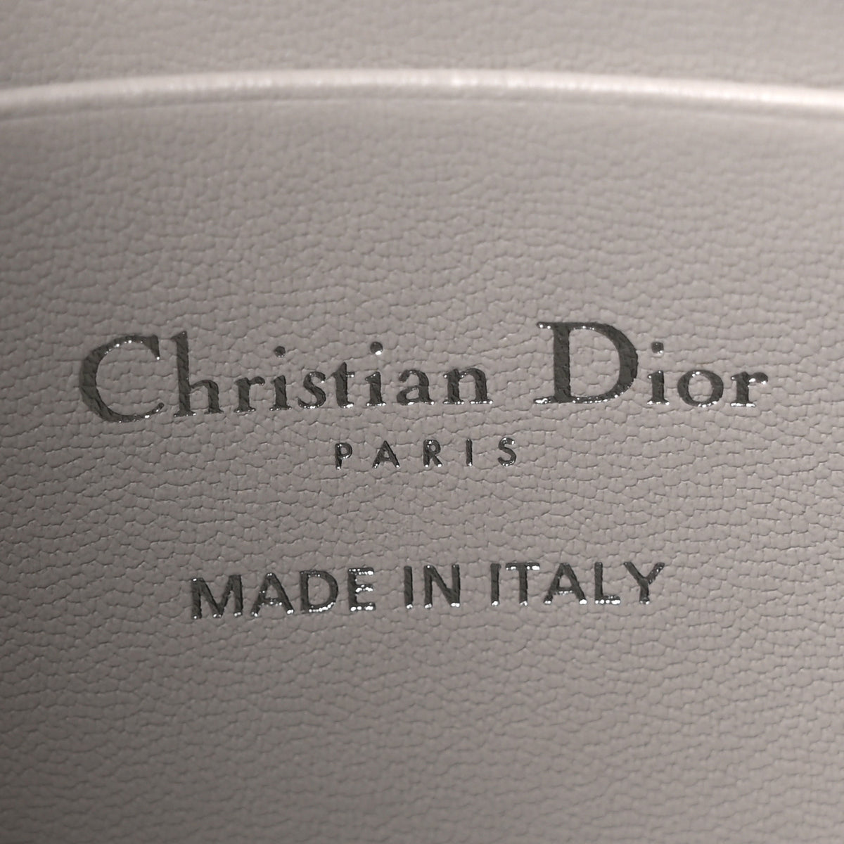 Iridescent Lambskin Cannage Mini My Dior Top Handle Clutch Grey