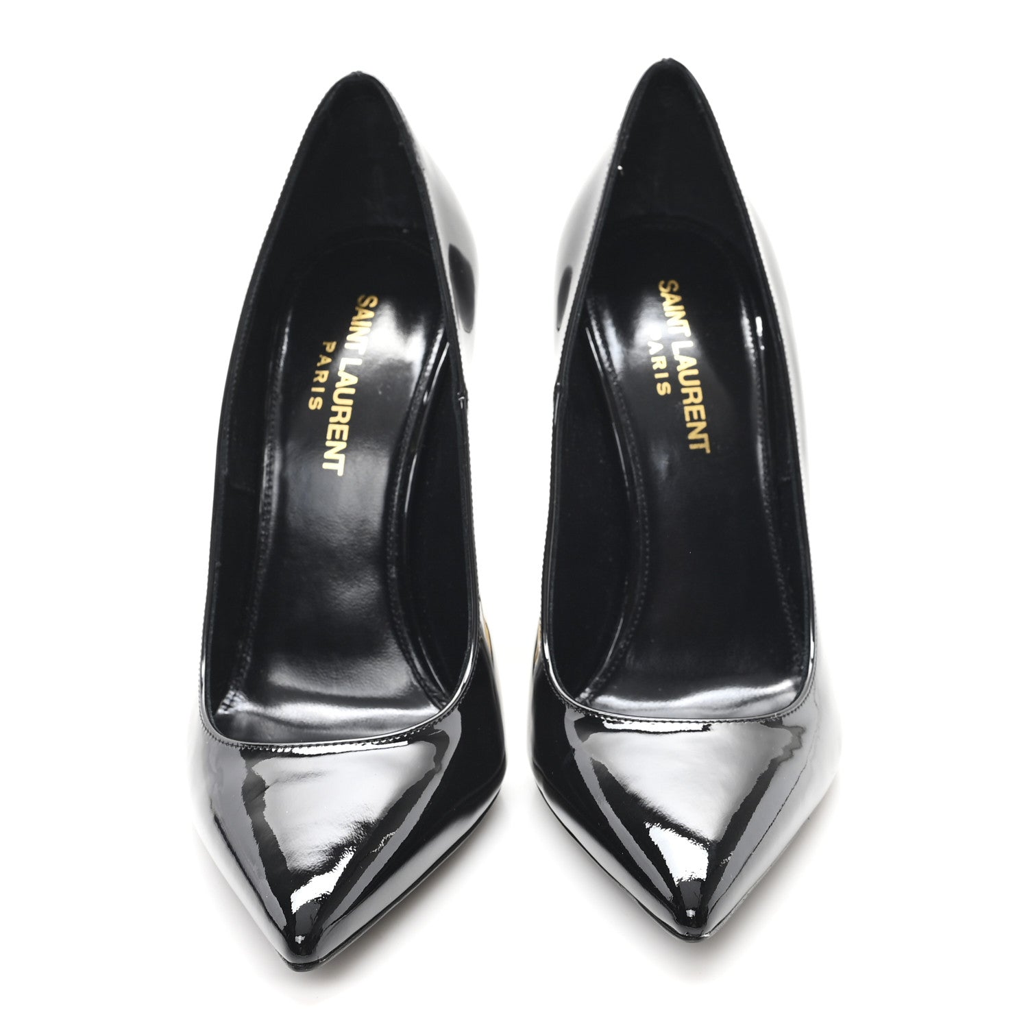 Saint Laurent Patent Opyum 110 Pumps 36.5 Black Gold 3 of 10
