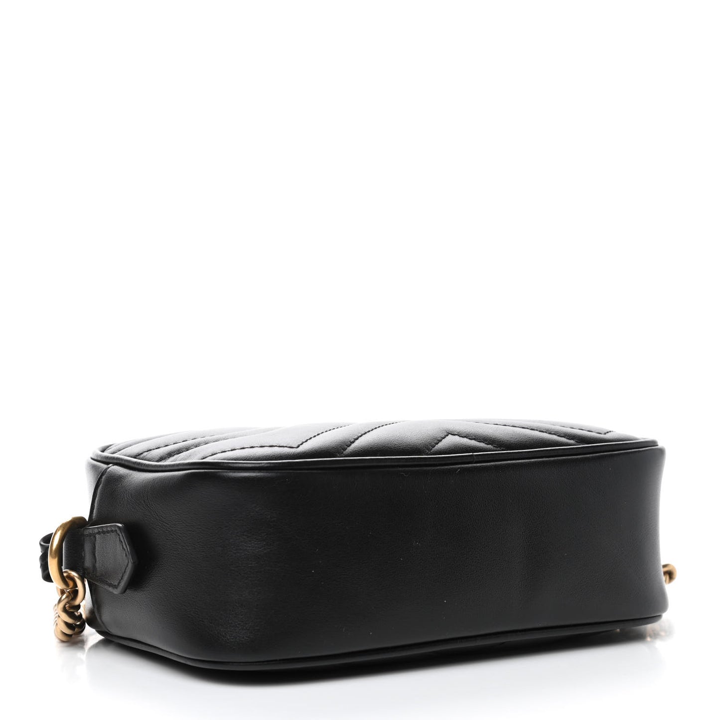 Calfskin Matelasse Mini GG Marmont Chain Shoulder Bag Black