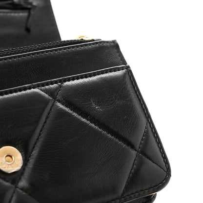 Chanel Lambskin Quilted Chanel 19 Wallet On Chain WOC Black 13 of 14