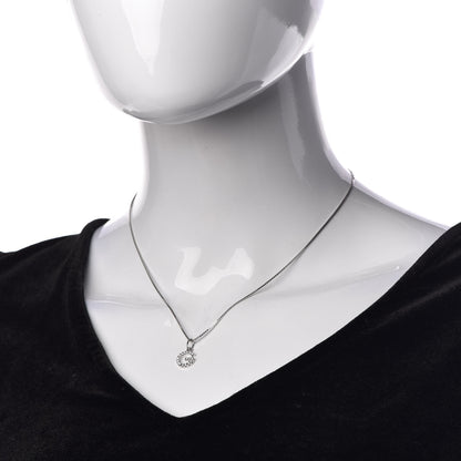 Gucci 18K White Gold Diamond G Pendant Necklace 2 of 7