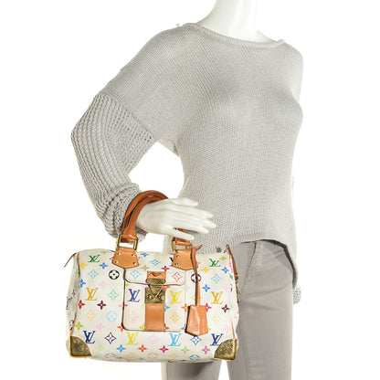Louis Vuitton Monogram Multicolor Speedy 30 White 2 of 7