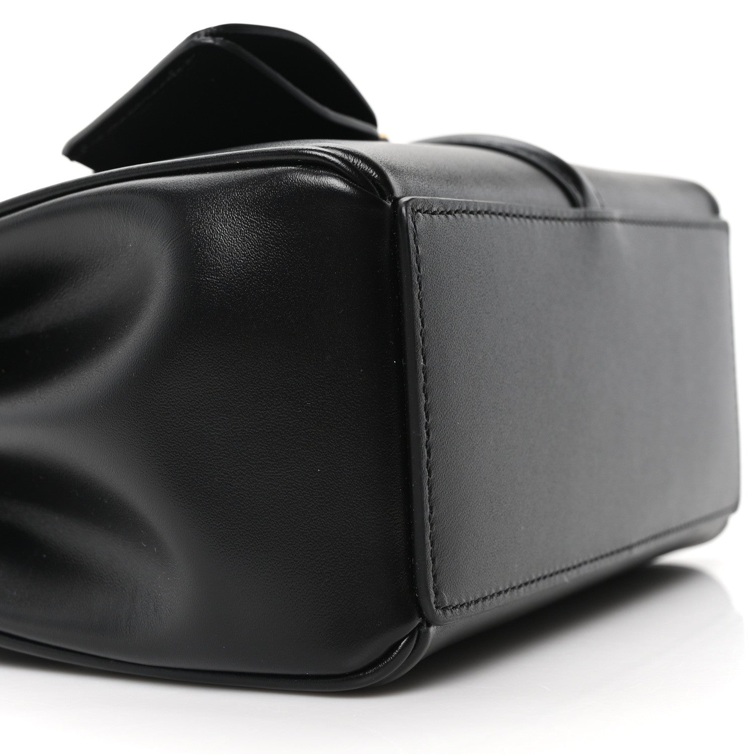 Celine Satinated Calfskin Mini 16 Top Handle Bag Black 17 of 19
