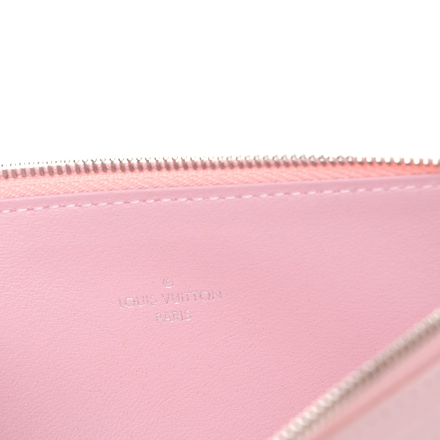 Epi Felicie Chain Wallet Zippered Insert Rose Ballerine