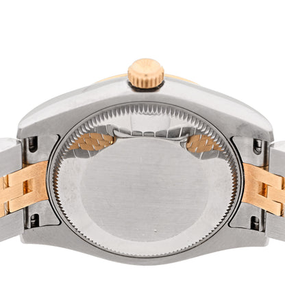 Rolex Stainless Steel 18K Yellow Gold Diamond 31mm Oyster Perpetual Datejust Watch Silver Roman 178273 4 of 5