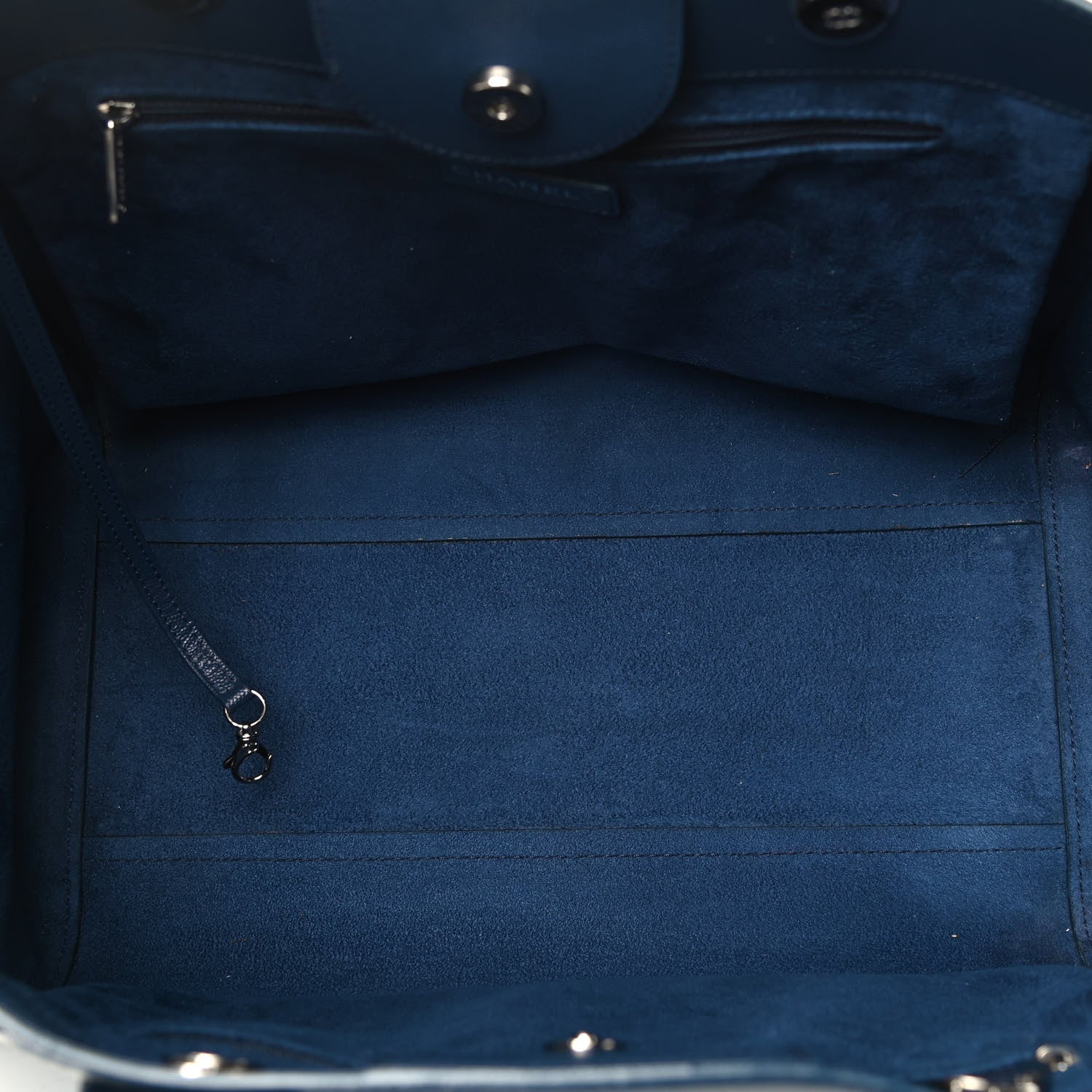 Chanel Caviar Medium Studded Deauville Tote Blue 4 of 8
