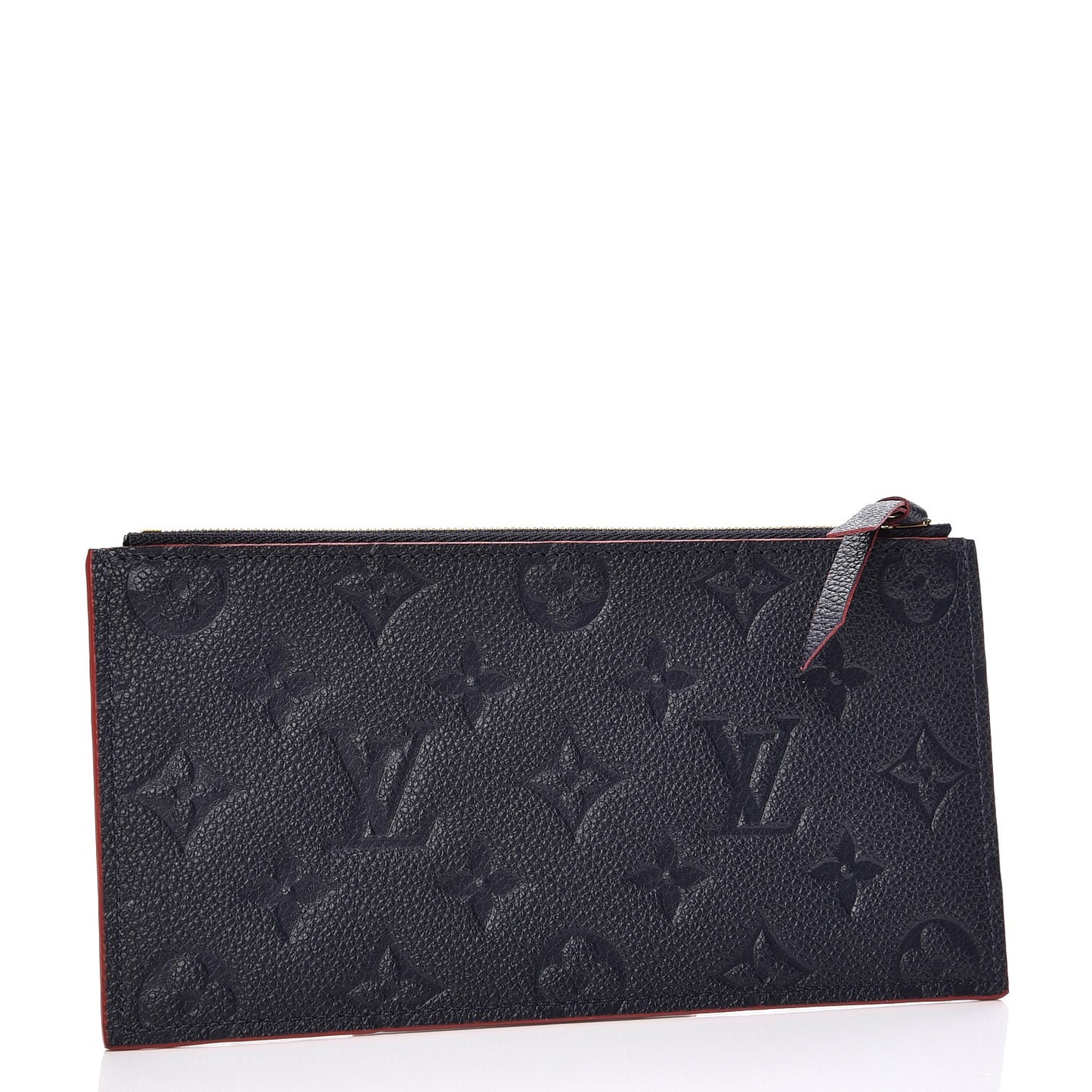 Empreinte Felicie Chain Wallet Zippered Insert Marine Rouge