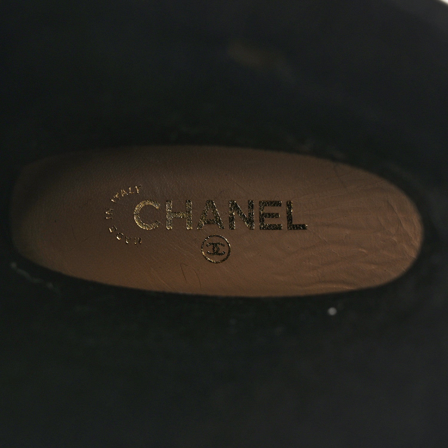 Chanel Rubber Camellia Rain Boots 38 Black 7 of 8