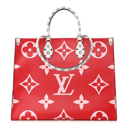 Louis Vuitton Monogram Giant Onthego GM Rouge Rose 1 of 13
