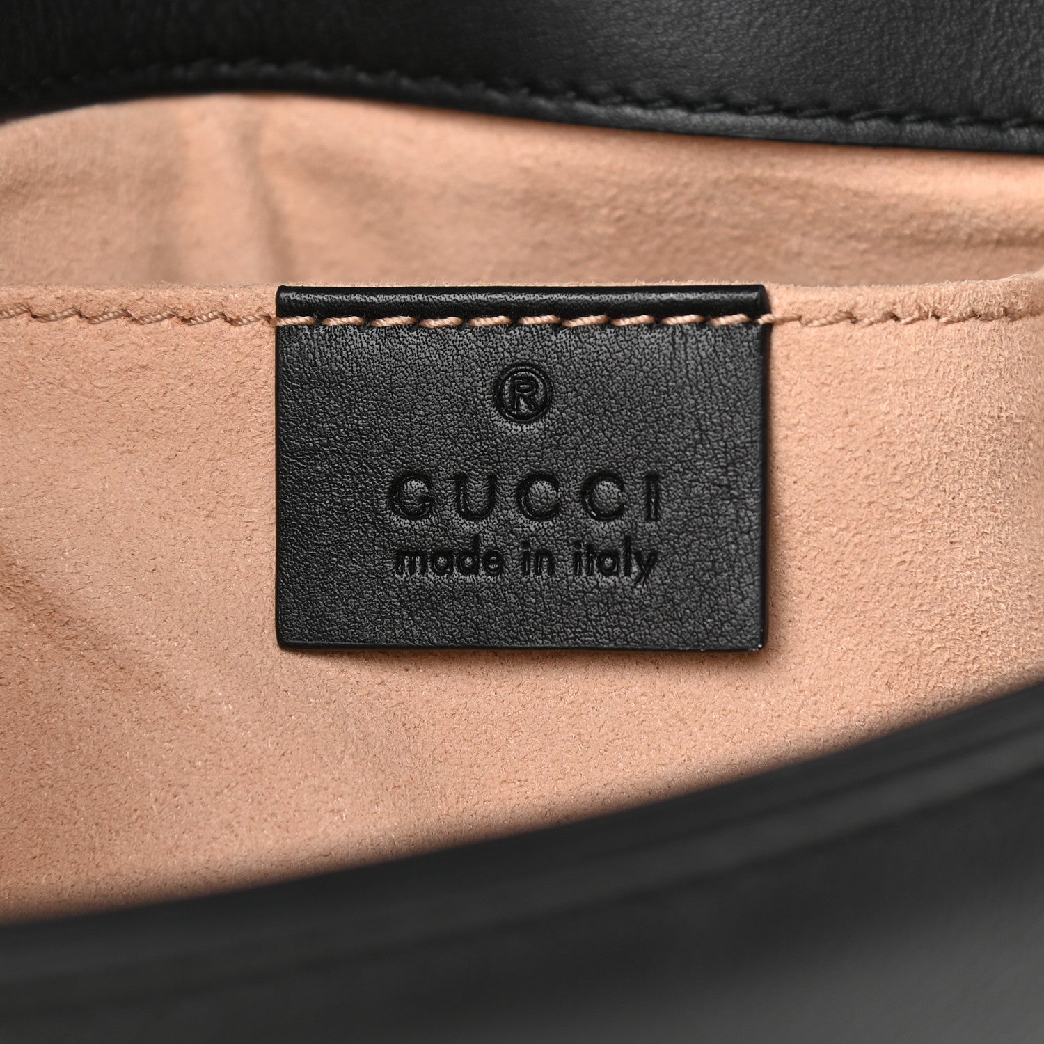 Gucci Calfskin Matelasse Mini GG Marmont Shoulder Bag Black 6 of 9