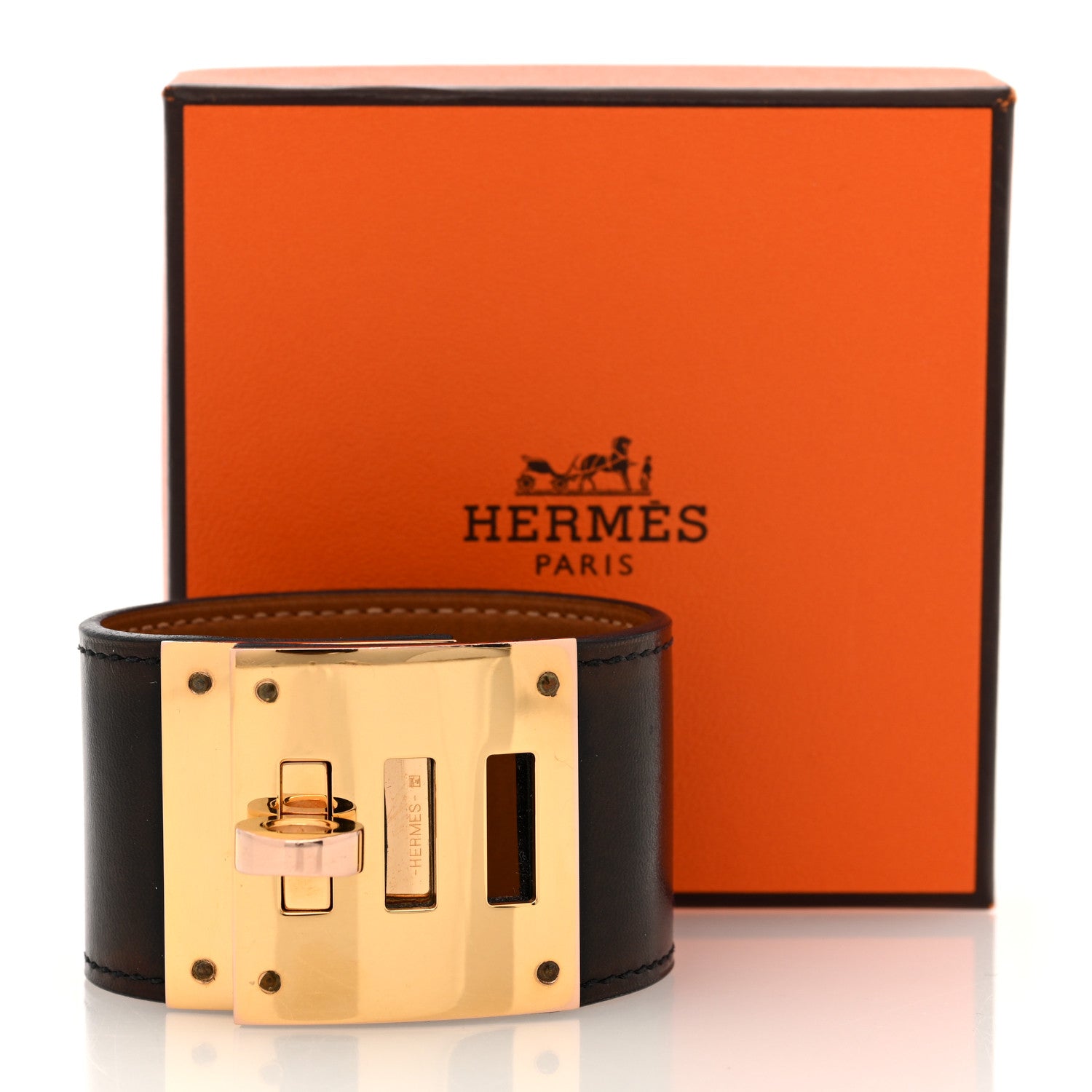 Hermes Box Kelly Dog Bracelet T1 Black 5 of 5