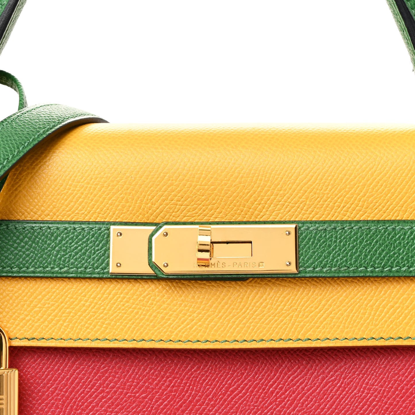 Courchevel Tri-Color Kelly Sellier 32 Rouge Vif Jaune Vert Bengale