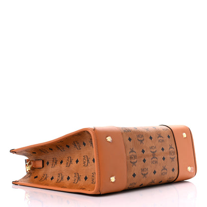 MCM Visetos Large Munich Tote Cognac 5 of 9