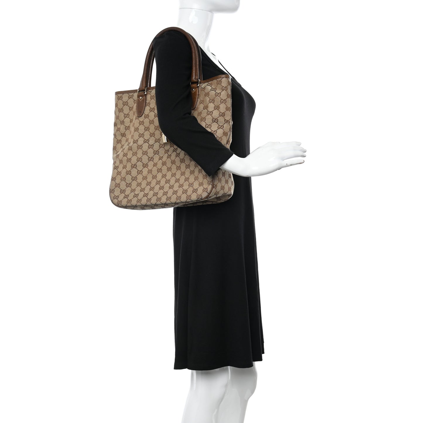 Monogram Piston Lock Tote Brown