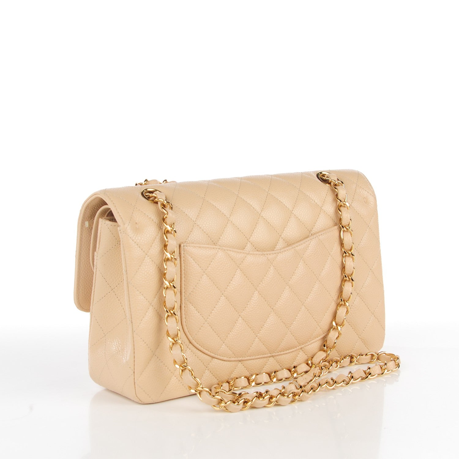 Chanel Caviar Quilted Medium Double Flap Beige Clair 3 of 9