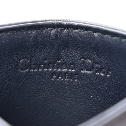 Christian Dior Calfskin Pop Heart Lady Dior Card Holder Black Red 6 of 7