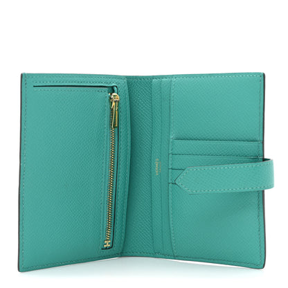 Hermes Epsom Bearn Compact Wallet Vert Verone 5 of 12