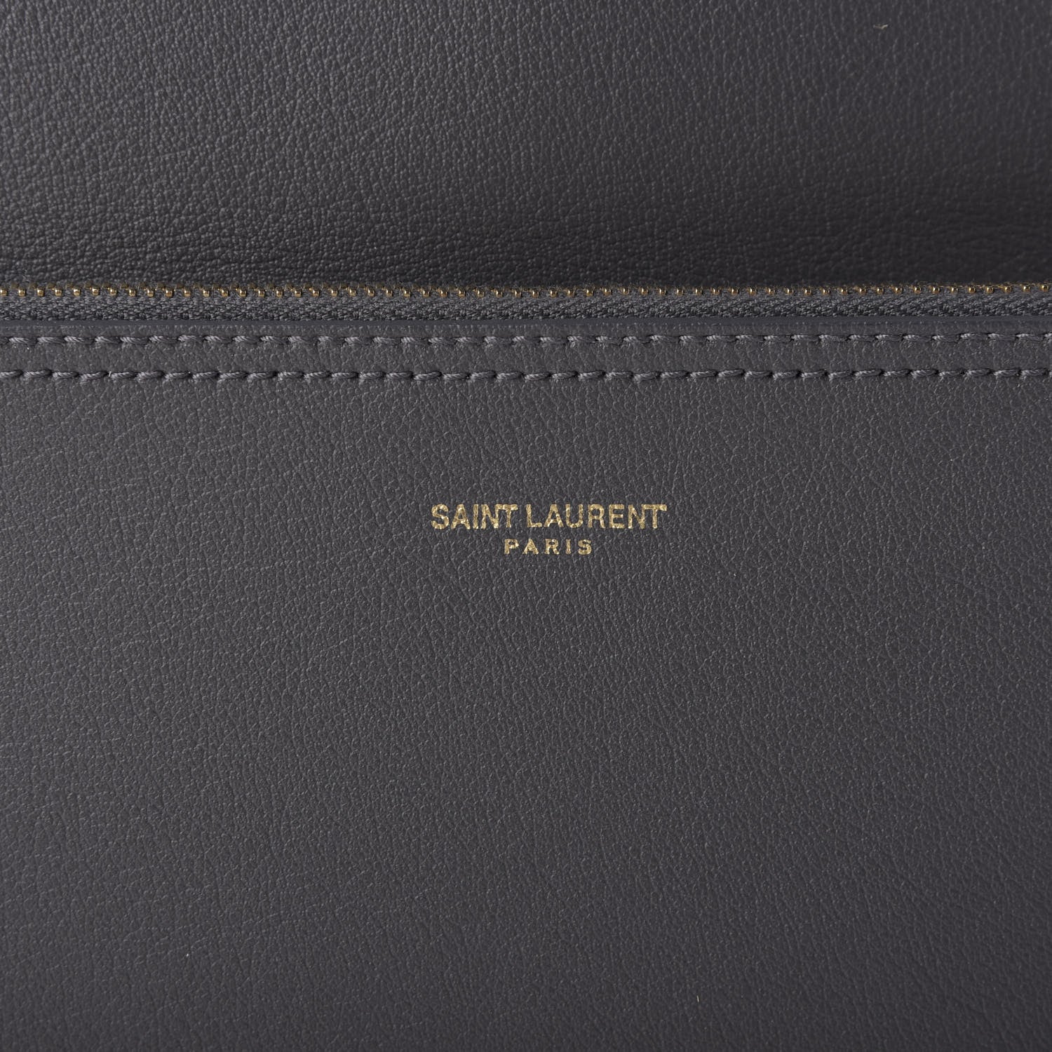 Saint Laurent Calfskin Large Shopping Tote Dark Grey 8 of 8