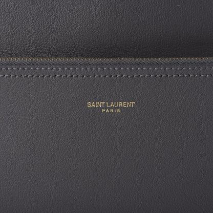 Saint Laurent Calfskin Large Shopping Tote Dark Grey 8 of 8