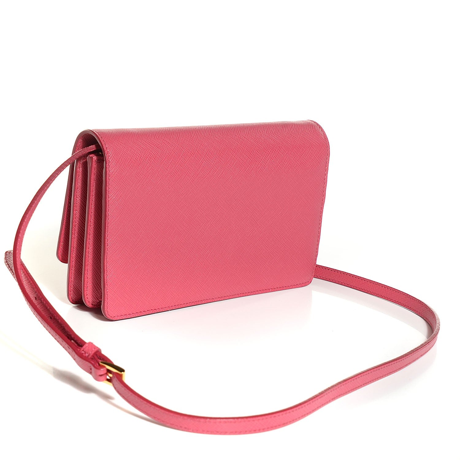 Prada Saffiano Lux Bow Crossbody Bag Peonia Geranio 3 of 9