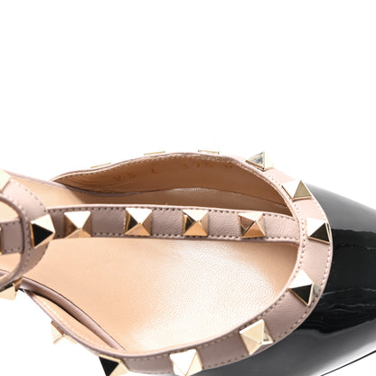 Valentino Garavani Calfskin Nappa Rockstud Ankle Strap 65mm Pumps 39.5 Black Poudre 9 of 10