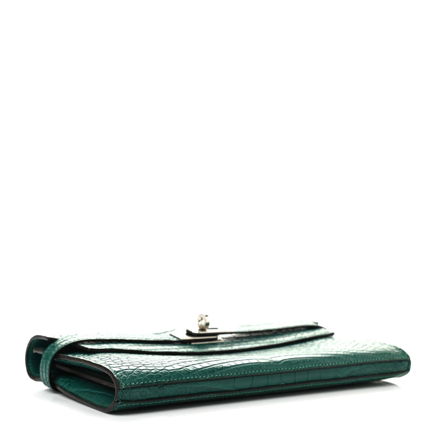 Matte Alligator Kelly Longue Wallet Malachite