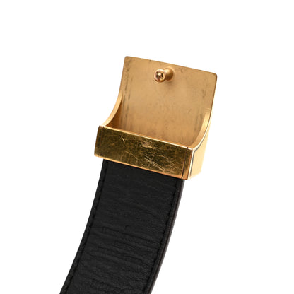 Louis Vuitton Damier Ebene LV Paris Buckle Belt 85 34 Gold 6 of 9