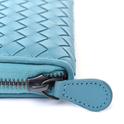 Bottega Veneta Nappa Intrecciato Zip Around Wallet Turquoise 14 of 14