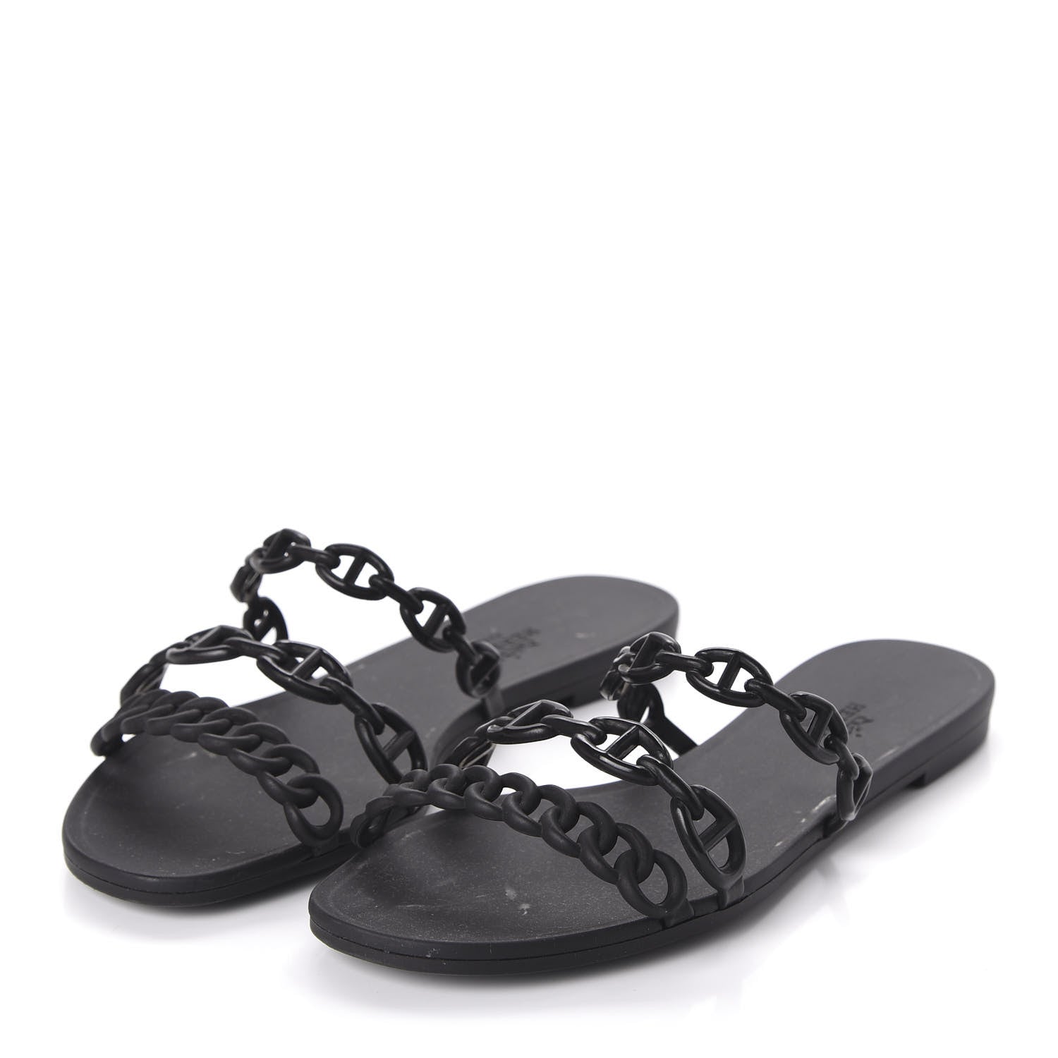 Hermes TPU Rivage Sandals 36 Black 3 of 9