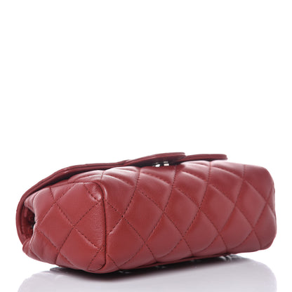 Chanel Lambskin Quilted Flap Cosmetic Case Red 4 of 7