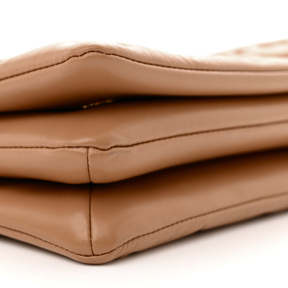 Louis Vuitton Lambskin Embossed Monogram Pochette Coussin Camel 7 of 10