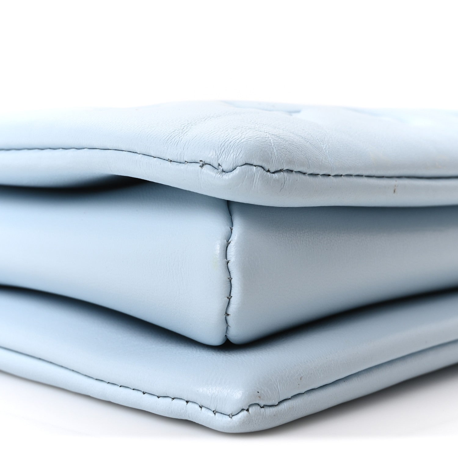 Louis Vuitton Lambskin Embossed Monogram Coussin PM Ice Blue 8 of 9