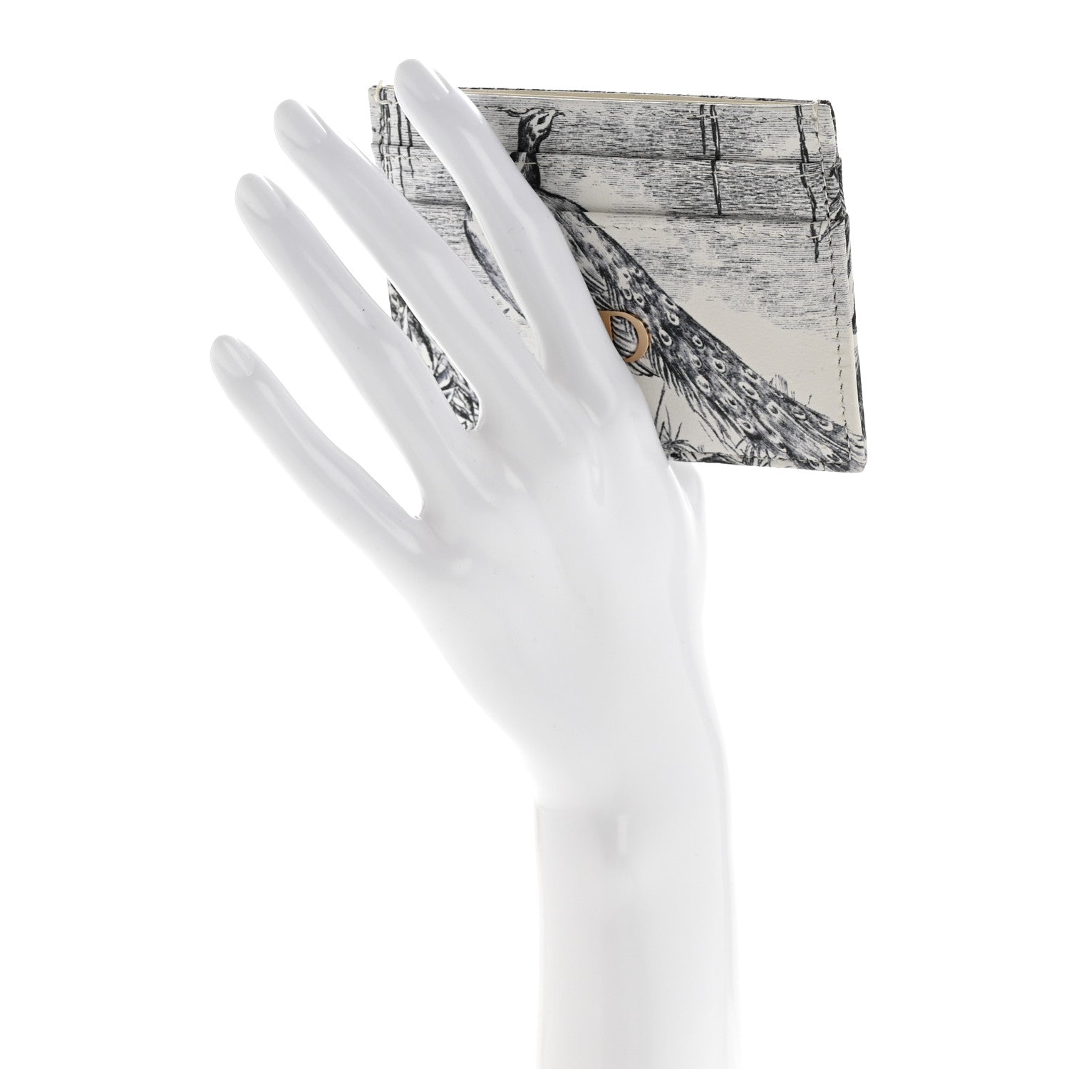 Christian Dior Calfskin Printed Toile De Jouy Lady Dior Card Holder Blue 2 of 7