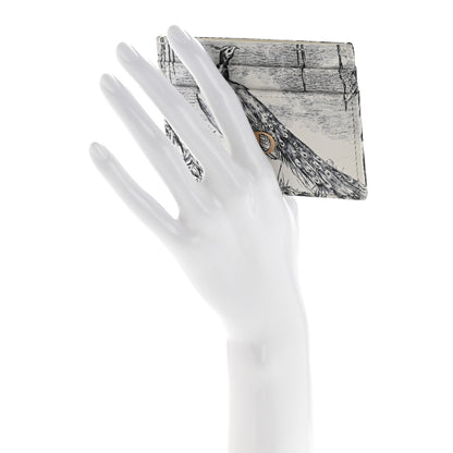 Christian Dior Calfskin Printed Toile De Jouy Lady Dior Card Holder Blue 2 of 7