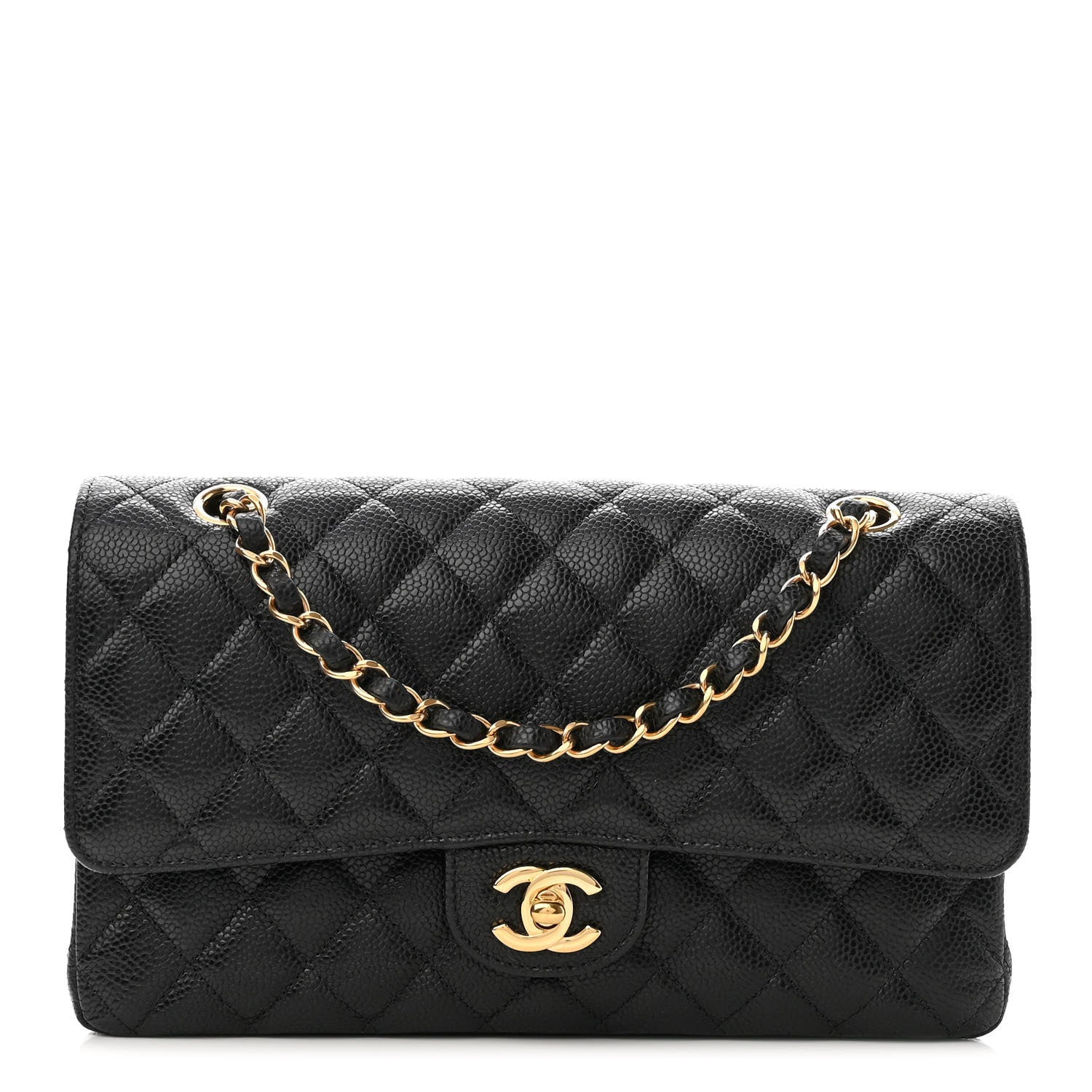Chanel Caviar Quilted Medium Double Flap Black 1 of 10