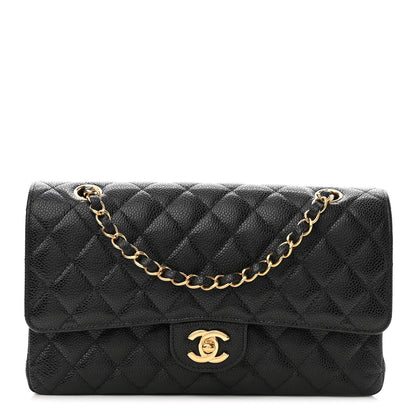 Chanel Caviar Quilted Medium Double Flap Black 1 of 10