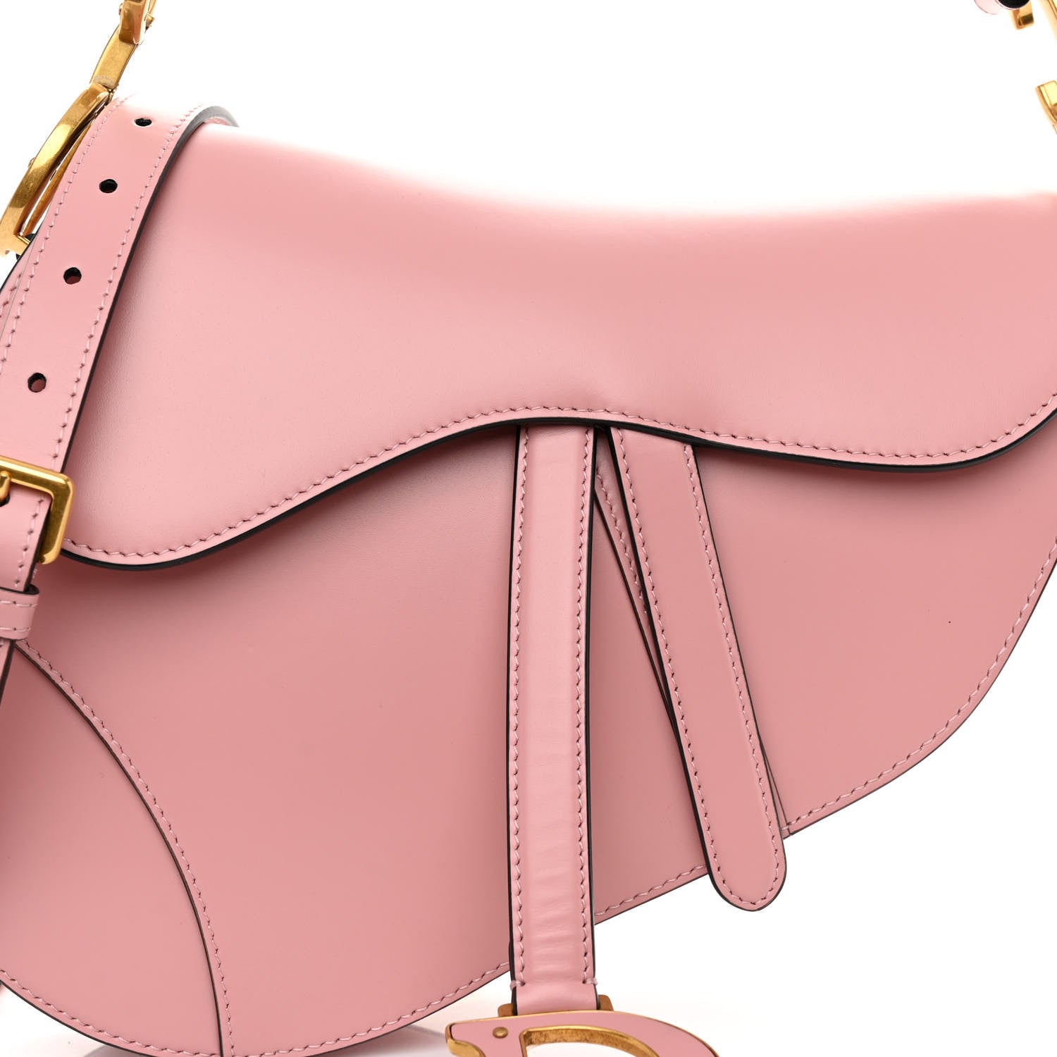 Christian Dior Smooth Calfskin Saddle Bag With Strap Antique Pink 7 of 9