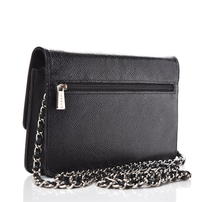Chanel Caviar Timeless CC Wallet On Chain WOC Black 3 of 15