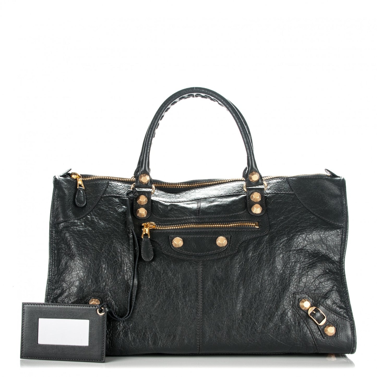 Agneau Giant 12 Gold Hardware Work Gris Fossile