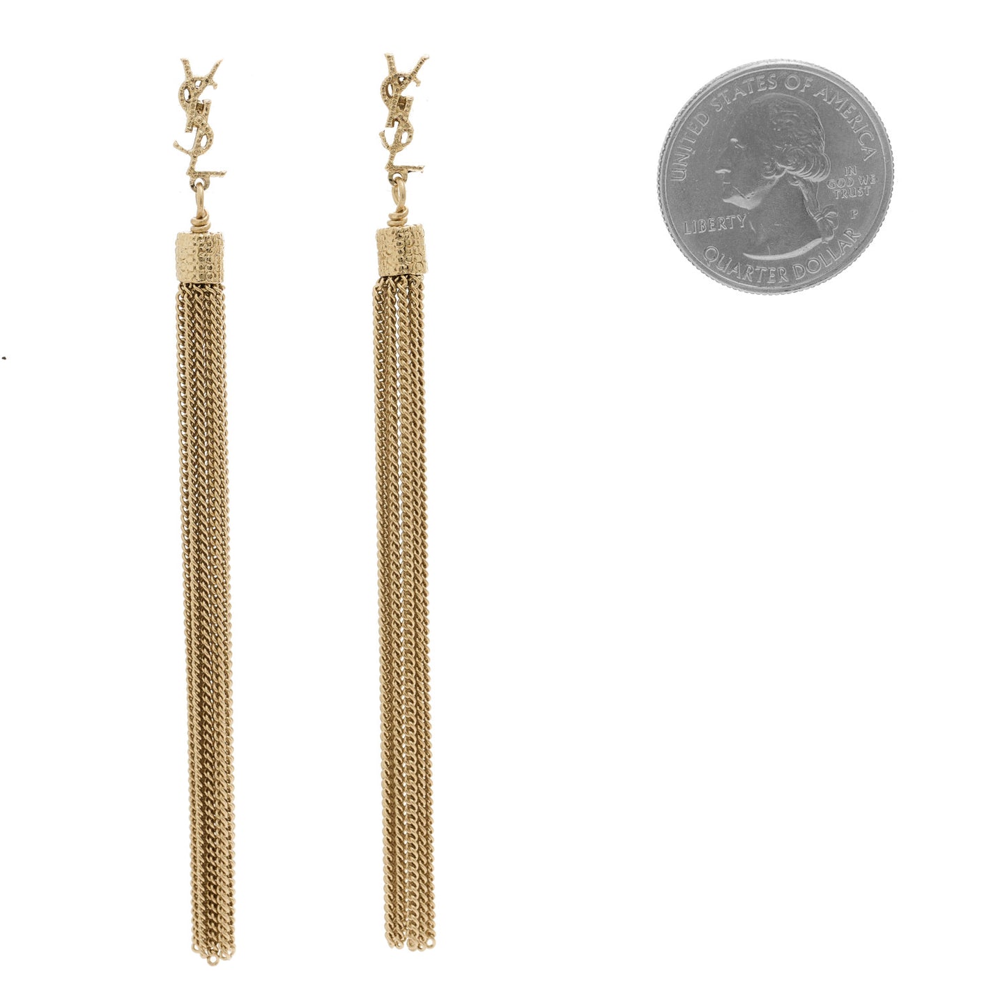 Metal Monogram Loulou Tassel Earrings Gold