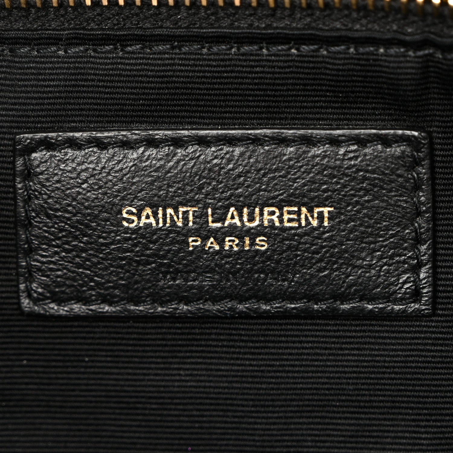 Saint Laurent Denim Quilted Medium Loulou Puffer Monogram Chain Satchel Azur 6 of 10