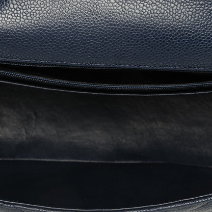 Chanel Caviar Jumbo Single Flap Navy Blue 5 of 7